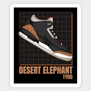 AJ 3 Desert Elephant Sneaker Sticker